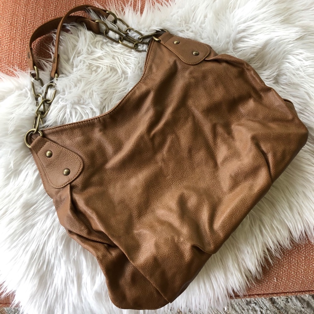 Express Large Camel Colored Shoulder Bag - image 1